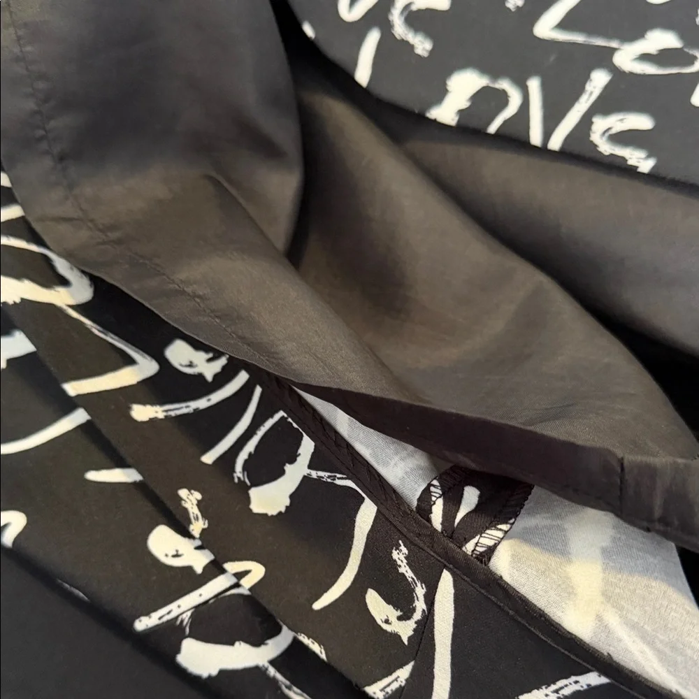 Kate Spade Mindy Black & White Love Graffiti Mini Dress - size 8